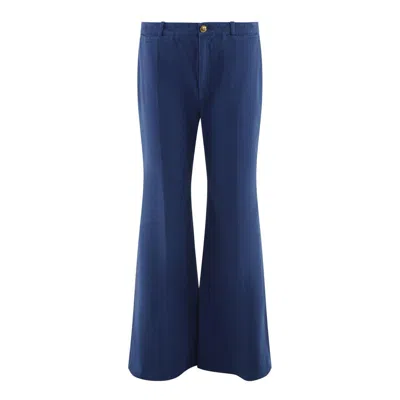 Chloé Flared Tailored Pants In Deep Blue