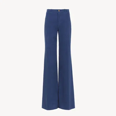 Chloé Flared Tailored Pants In Deep Blue