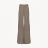 Chloé Pantalon Tailleur Évasé En Laine Motif Prince De Galles Femme Multicolore Taille 40 90% Laine Vierge In Multicolor