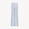 Chloé Chloe Women Pastel Light Blue Crepe Palazzo Pant In Blue
