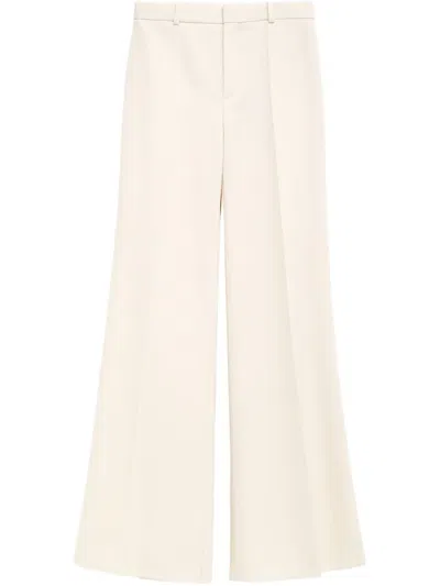 Chloé High-waist Flared Trousers In Nude