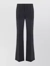 Chloé Flared Wool Trousers Asymmetrical Hems In Multi
