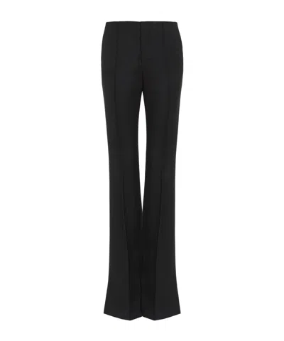 Chloé Flared Wool Trousers In Black
