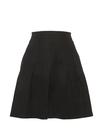 Pre-owned Chloé Flared Zip-up Mini Skirt In Black
