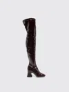 Chloé Chloe Janis Glossed-leather Over-the-knee Boots In Brown