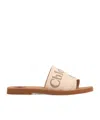 Chloé X High Summer Woody Embroidered Logo Flat Sandals