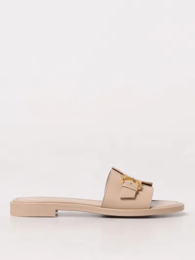 Chloé Flat Sandals  Woman Color Beige In Beige