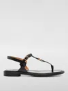 Chloé Marcie Flat Leather Sandals In Black