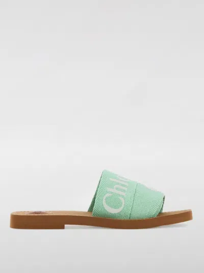 Chloé Flat Sandals  Woman Color Blue 1