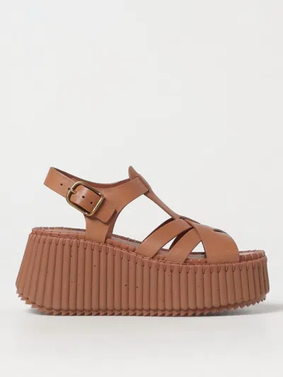 Chloé Flat Sandals  Woman Color Brown