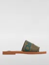 Chloé Khaki Woody Sandals In Kaki