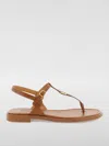 Chloé 'marcie' Brown Flat Thongs Sandals In Leder