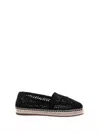 Chloé Isla Logo Embroidered Crochet Espadrilles