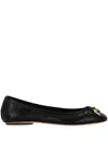 Chloé Bow Detail Round Toe Flat Sole Ballerina Shoes