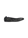 Chloé Elasticated Trim Round Toe Studded Design Ballerina Shoes