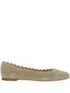 Chloé Wavy Edges Lauren Ballerina In Green