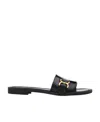 Chloé Marcie Leather-trimmed Espadrille Slides In Black