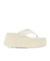Chloé Leather Nama Platform Thong Sandals 50 In Neutral