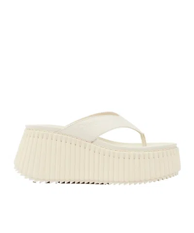 CHLOÉ CHLOÉ NAMA WEDGE SANDALS