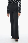 Chloé Flax Blend Palazzo Pants With Double Buttoning