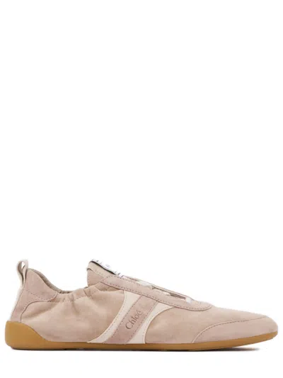 Chloé Flexible Rubber Sole Ballet Sneakers In Brown