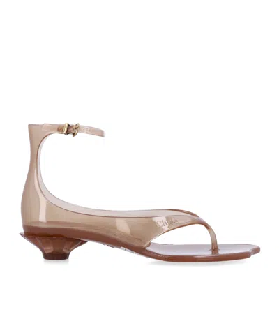 Chloé Flip-flop Flat Sandals In Brown
