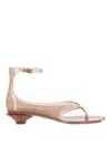 Chloé Jelly Brown Sandals With Logo Imprinted On The Side And Ankle Buckle Closure In Tpu Woman In Neutral