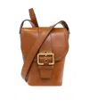 Chloé Mini Leather Saddle Bag In Brown