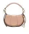 Chloé Floral Grey Calfskin Bag With Adjustable Shoulder Strap In Nude