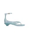 Chloé Chloe Women Pastel Light-blue Tpu Chloe Jelly Thong Sandals In Green