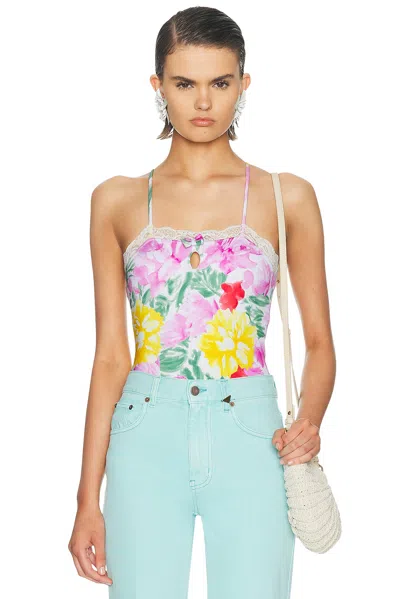 Chloé Floral Bodysuit Top In Multi