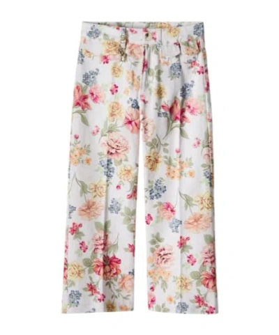 Chloé Floral Cotton Pants In Multi