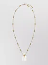 Chloé Crystal-embellished Chain Necklace In Gold
