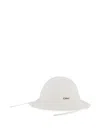 Chloé Floral-edge Hat In White