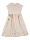 Chloé Floral-embroidered Dress In Neutral
