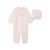 Chloé Chloe Floral-embroidered Knitted Babygrow Set In Pink