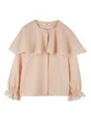 Chloé Floral-embroidered Layered Blouse In Neutral