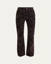 Chloé Printed High-rise Flared Jeans In Brown