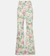 Chloé Printed Rigid High-rise Flared Jeans