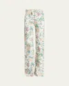 Chloé Printed Rigid High-rise Flared Jeans