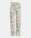 Chloé Printed Rigid High-rise Flared Jeans