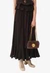 Chloé Floral Jacquard Midi Flared Skirt In Multi