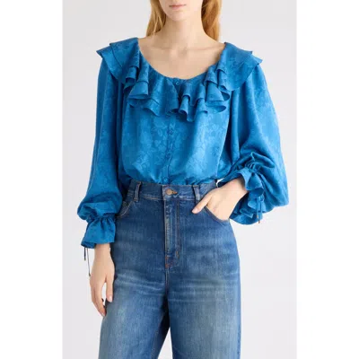 CHLOÉ CHLOÉ FLORAL JACQUARD SILK TOP