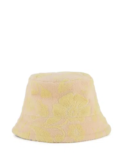 Chloé Kids' Floral-motif Logo-embroidered Bucket Hat In Multi