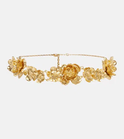 Chloé Floral Necklace In Gold