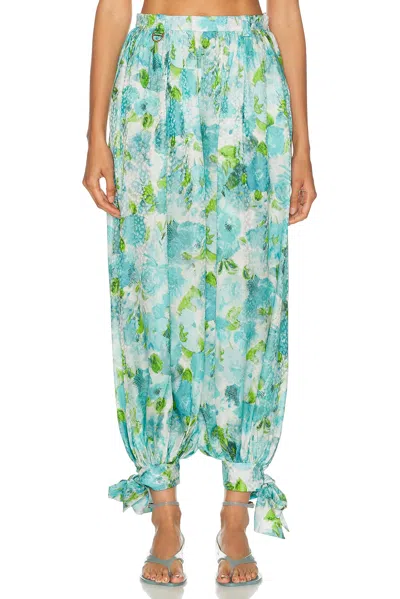 Chloé Floral Pant In Green