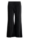 Chloé Floral-pattern Flared Trousers In Black