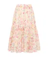 Chloé Floral Pattern Skirt In Multi