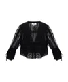 Chloé Cropped-spitzentop Mit V-ausschnitt In Black