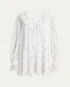 Chloé Floral-print Cotton Voile Ruffle Mini Dress